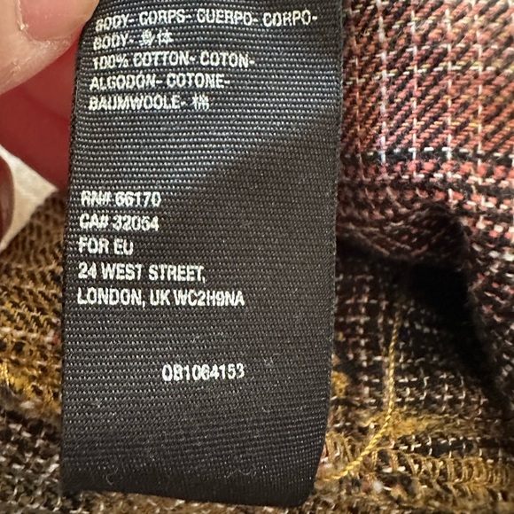 Free People Birch Moss Plaid Low Rise Trouser Pants - Picture 5 of 5